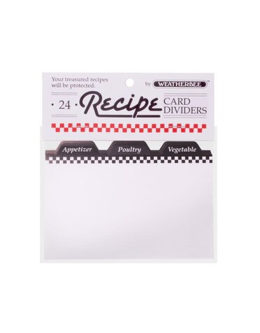 Harold Import Co Recipe Dividers 24pk 3x5