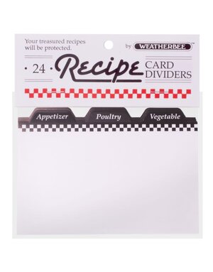 Harold Import Co Recipe Dividers 24pk 4x6