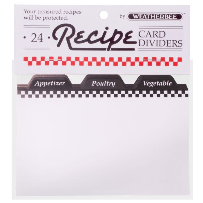 Harold Import Co Recipe Dividers 24pk 4x6