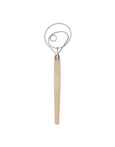 Dough Whisk 12" Wooden Handle