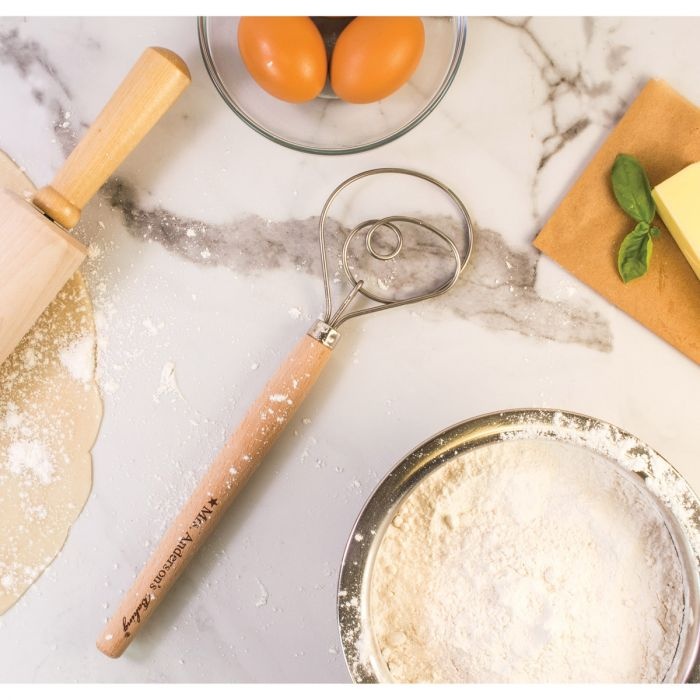Harold Import Co Dough Whisk 12" Wooden Handle