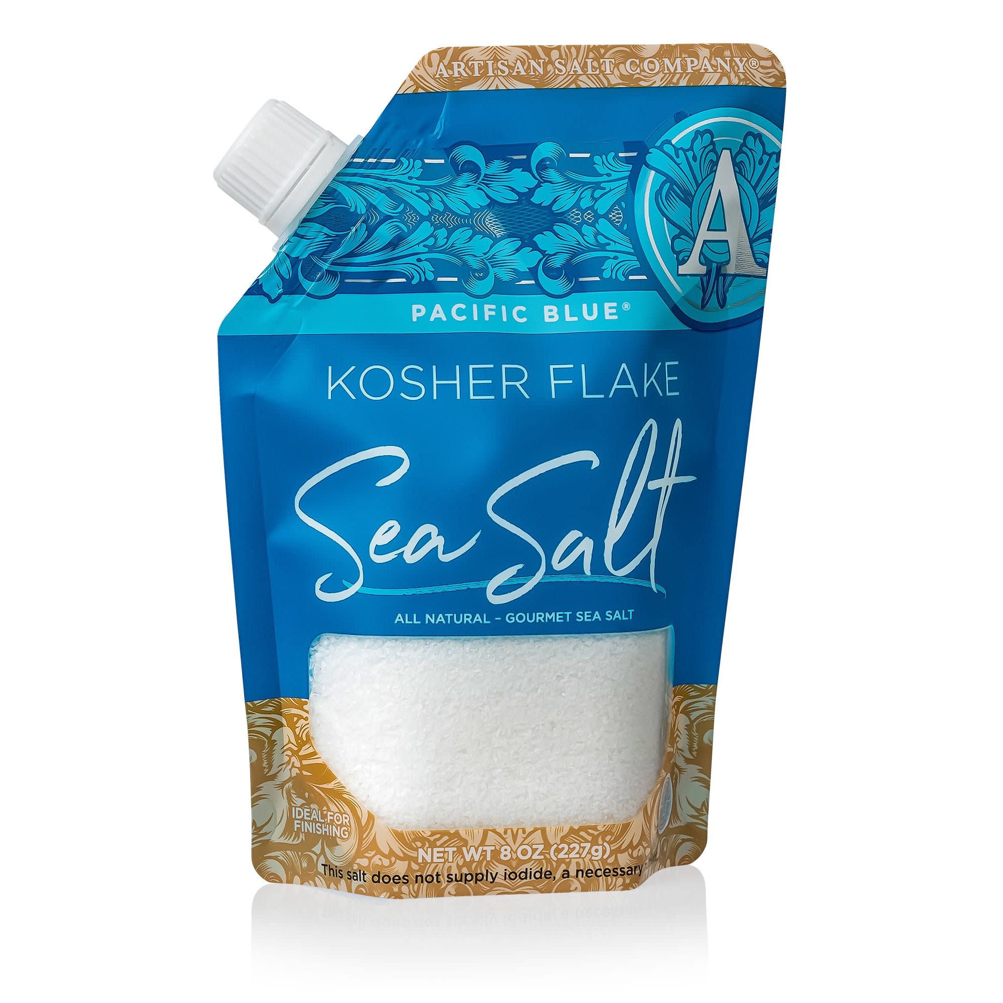 Saltworks Pacific Blue Kosher Sea Salt 8oz