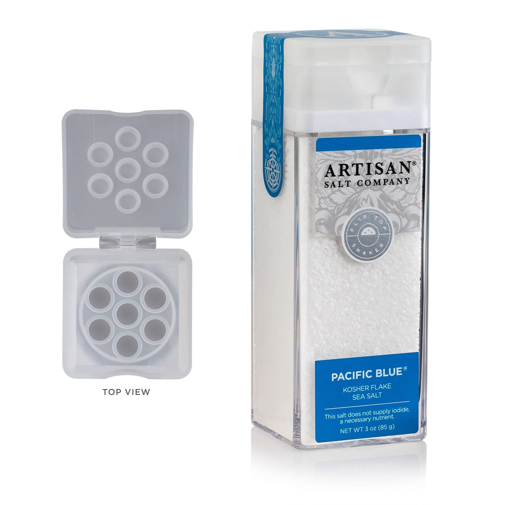 Saltworks Pacific Blue Kosher Flake Salt Shaker