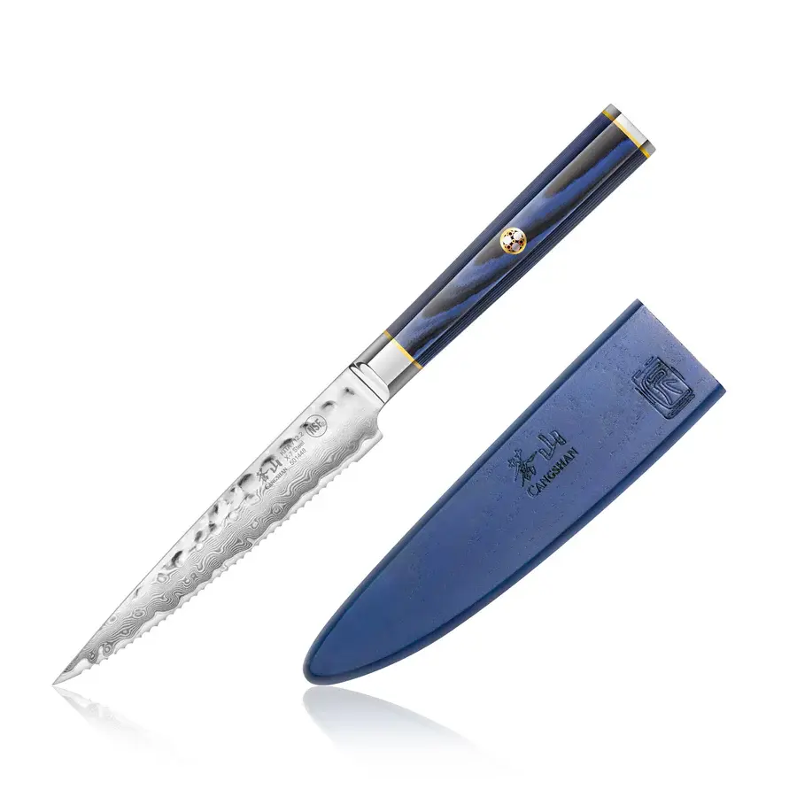 Cangshan Cutlery Serrated Utility 5" KITA w/Sheath
