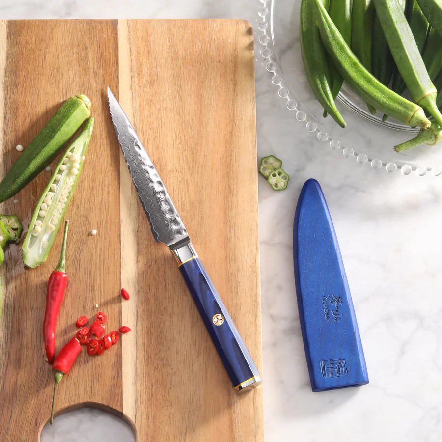 Cangshan Cutlery Serrated Utility 5" KITA w/Sheath