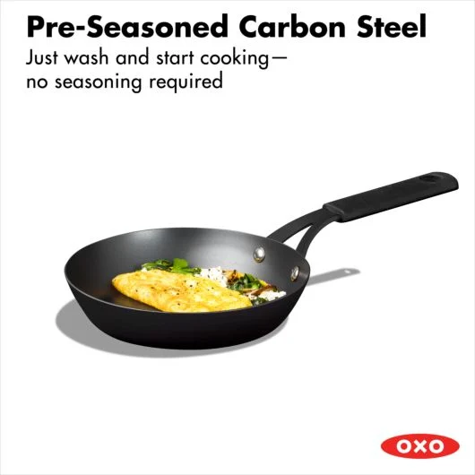 OXO Obsidian Carbon Steel Fry Pan 8"