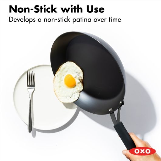 OXO Obsidian Carbon Steel Fry Pan 12"