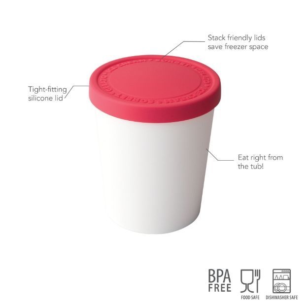 Tovolo Round Ice Cream Tub- Raspberry