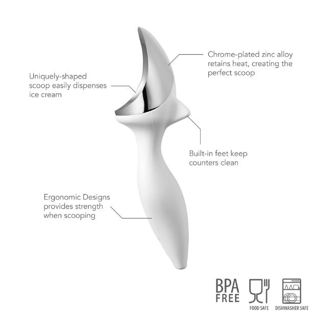 Tovolo Tilt Up Ice Cream Scoop- White