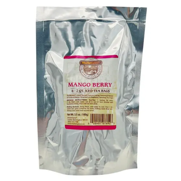MarketSpice Mango Berry Iced Tea Bags 6pk