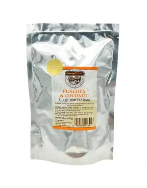 MarketSpice Peaches & Coconut Iced Tea Bags 6pk