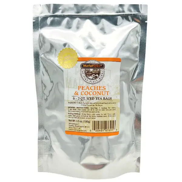 MarketSpice Peaches & Coconut Iced Tea Bags 6pk