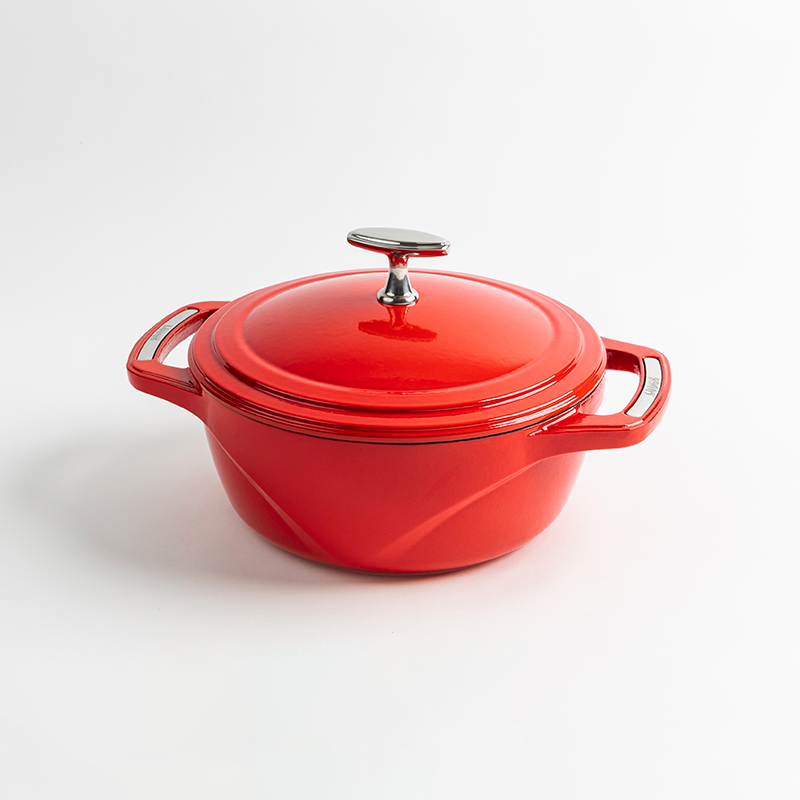 Lodge Manufacturing Co Enamel Cast Iron Dutch Oven 3qt- Red