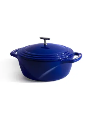 Lodge Manufacturing Co Enamel Cast Iron Dutch Oven 6qt- Blue