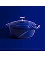 Lodge Manufacturing Co Enamel Cast Iron Dutch Oven 6qt- Blue