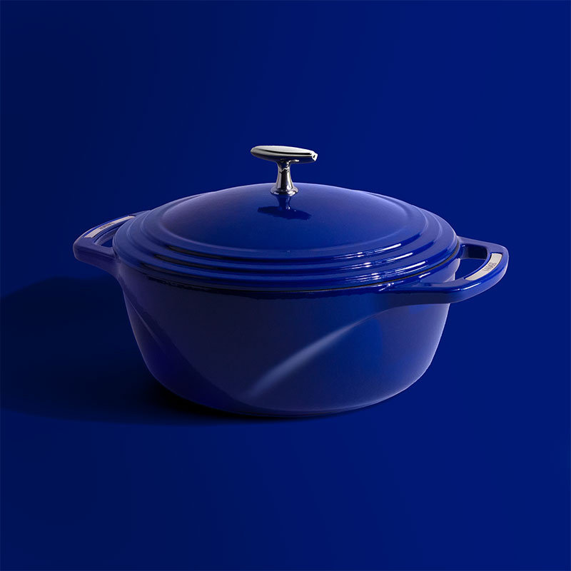 Lodge Manufacturing Co Enamel Cast Iron Dutch Oven 6qt- Blue