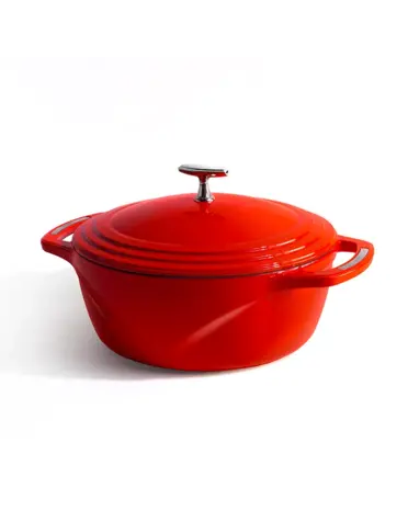 Lodge Manufacturing Co Enamel Cast Iron Dutch Oven 6qt- Red