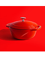 Lodge Manufacturing Co Enamel Cast Iron Dutch Oven 6qt- Red