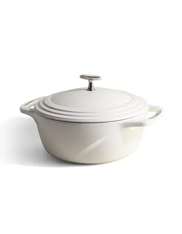 Lodge Manufacturing Co Enamel Cast Iron Dutch Oven 6qt- White