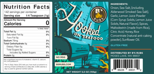 Hooked on Seafood Rub 5.5oz