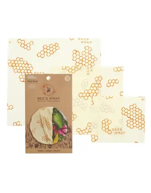 Beeswax Wraps Assorted 3pk- Honeycomb