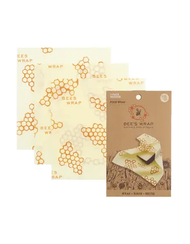 Beeswax Wraps Medium 3pk- Honeycomb