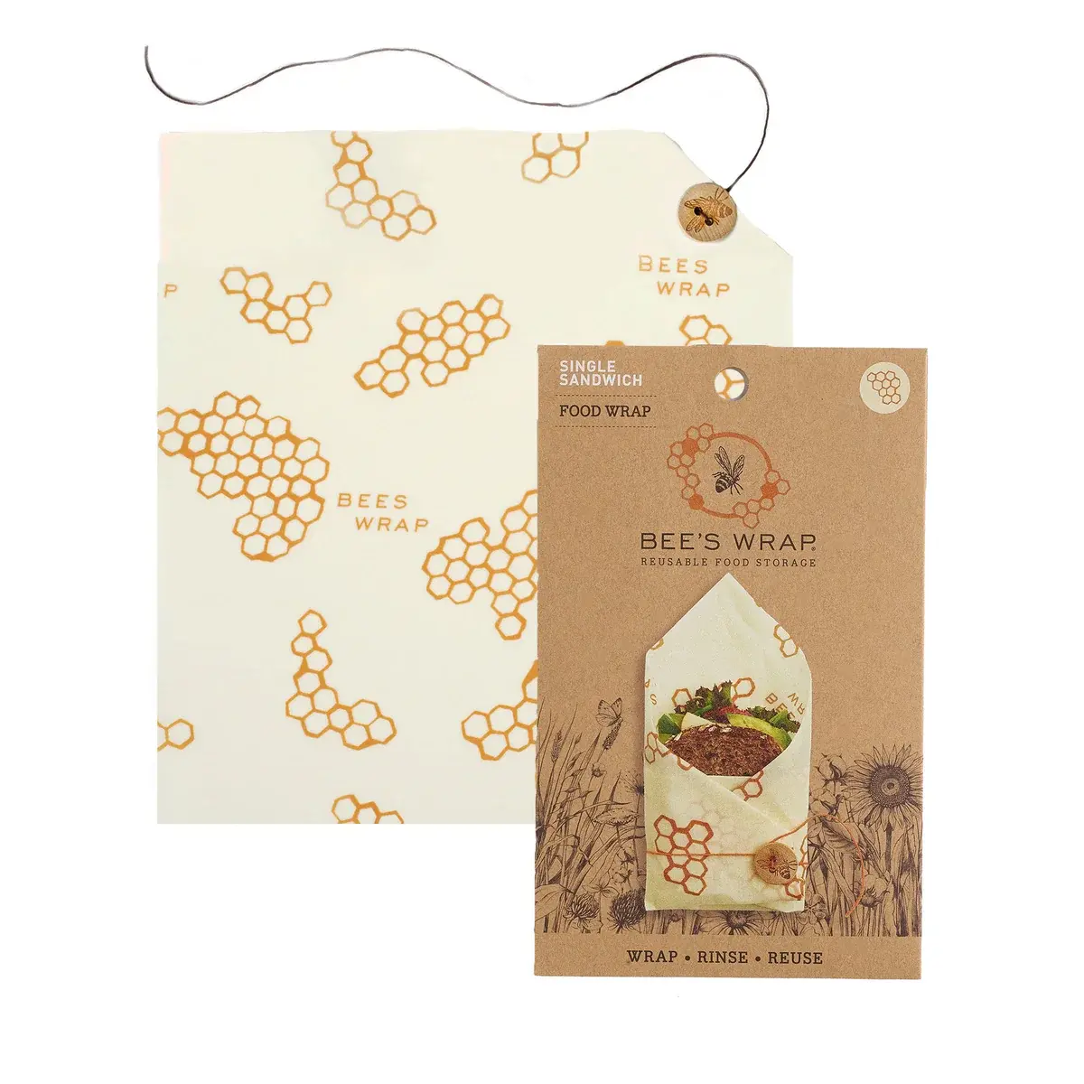 Beeswax Wrap Sandwich 1pk- Honeycomb