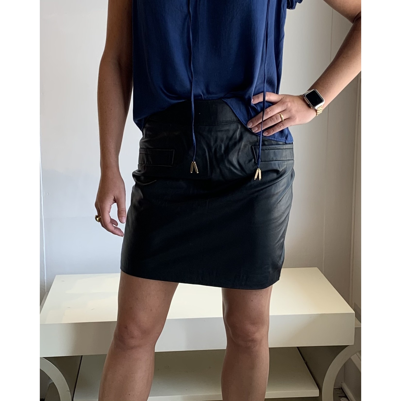 Karina Grimaldi Ryan Leather Skirt