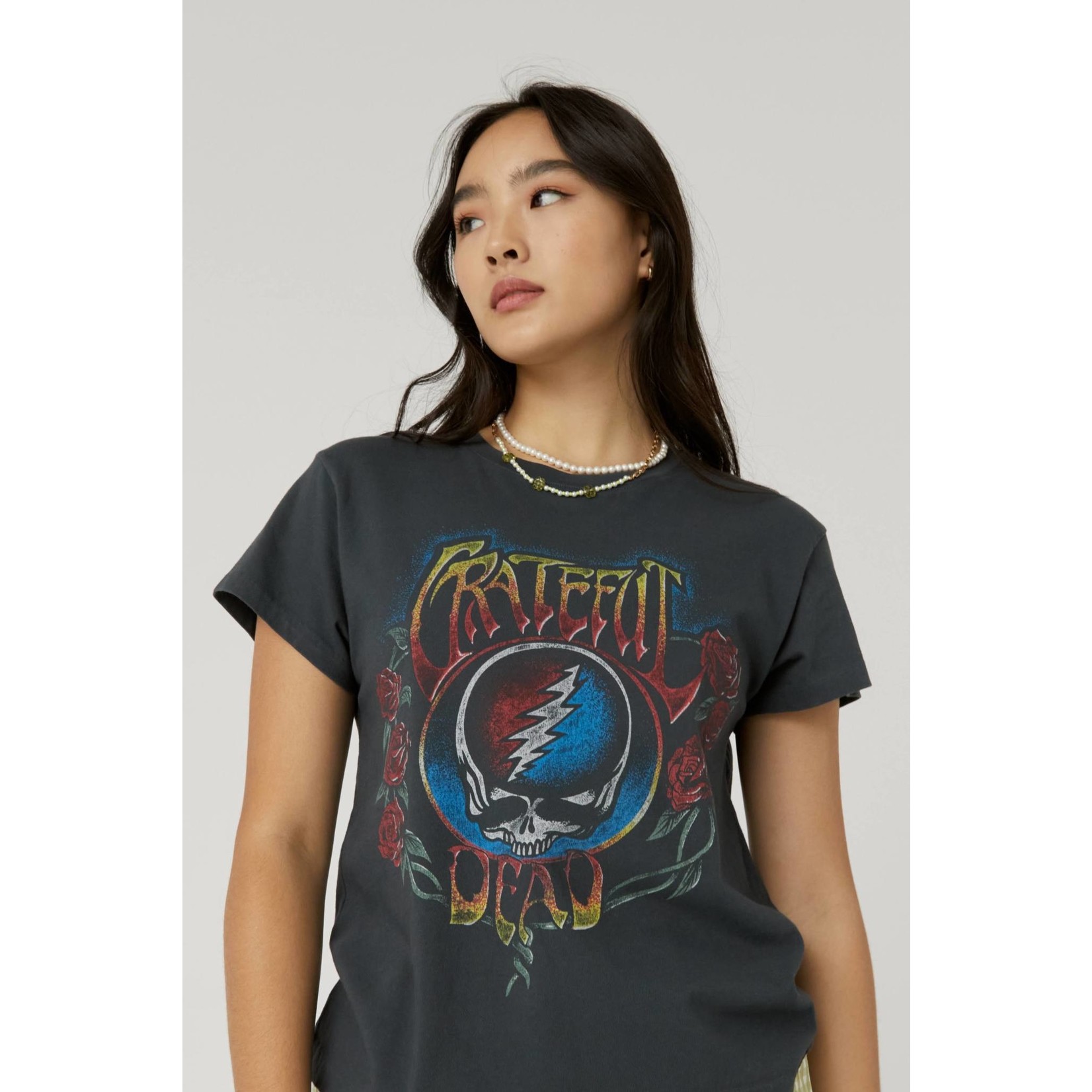 DayDreamer Grateful Dead face of roses tee