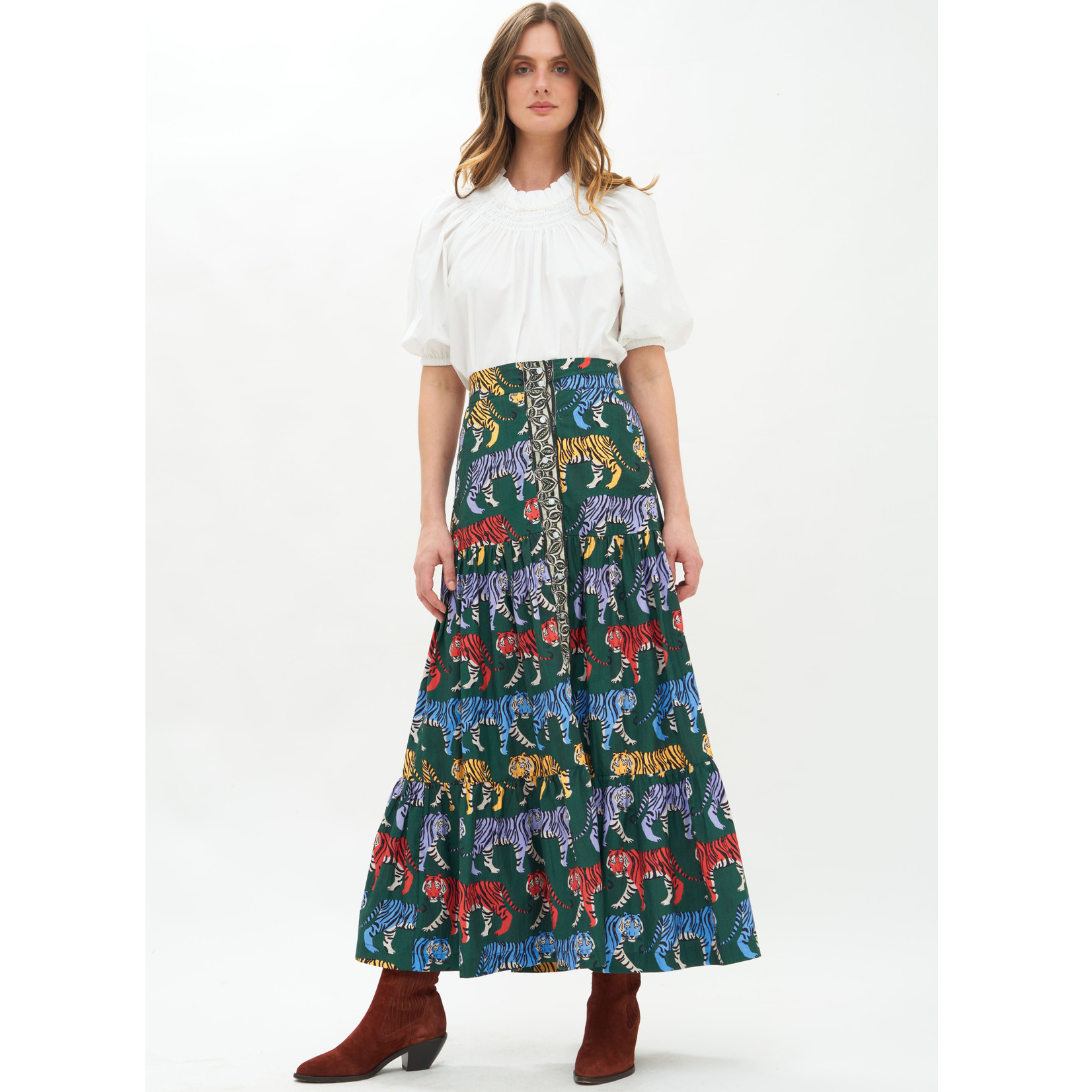 Oliphant Button Front Skirt