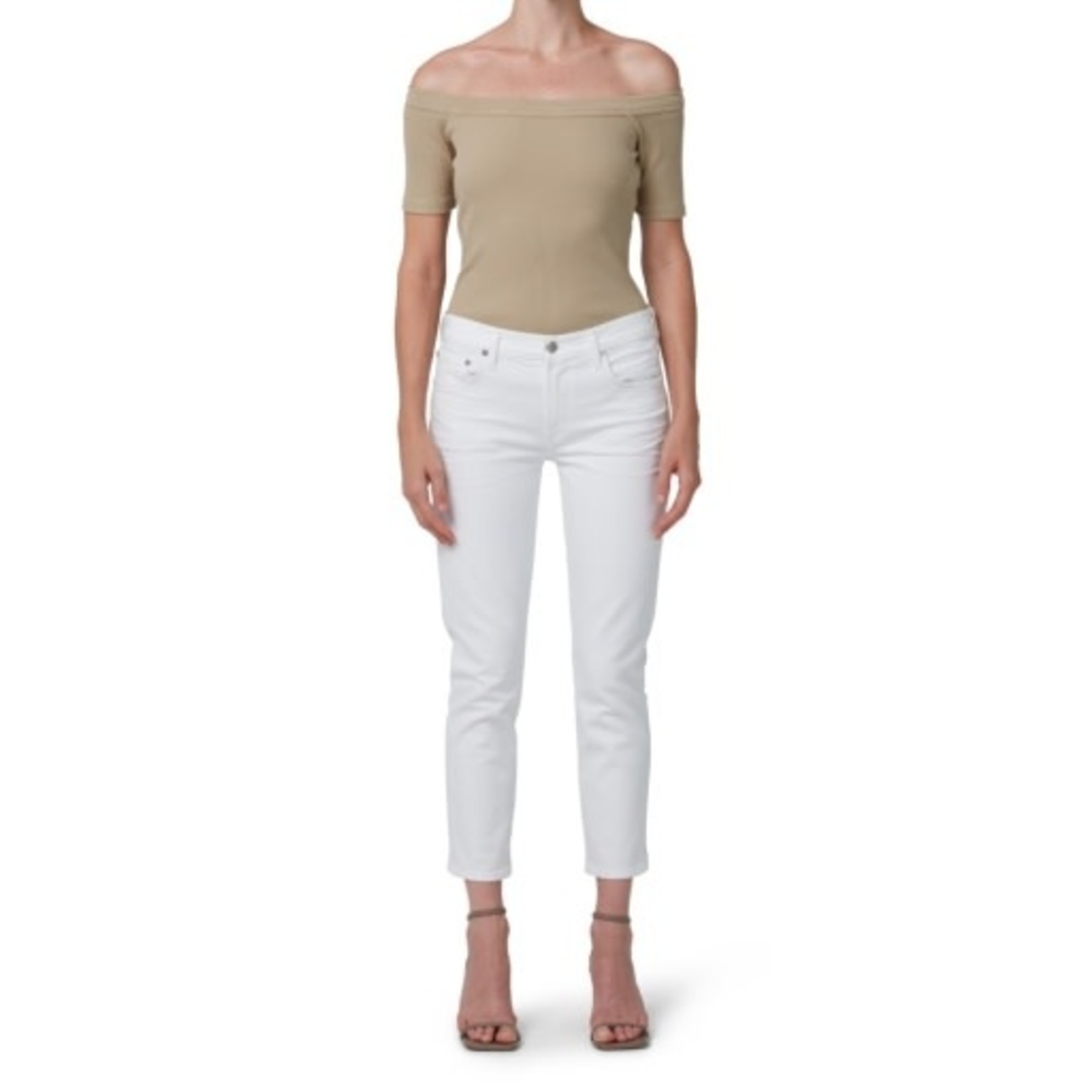 ella mid rise slim crop in cloud dust (organic) - Ella Blu