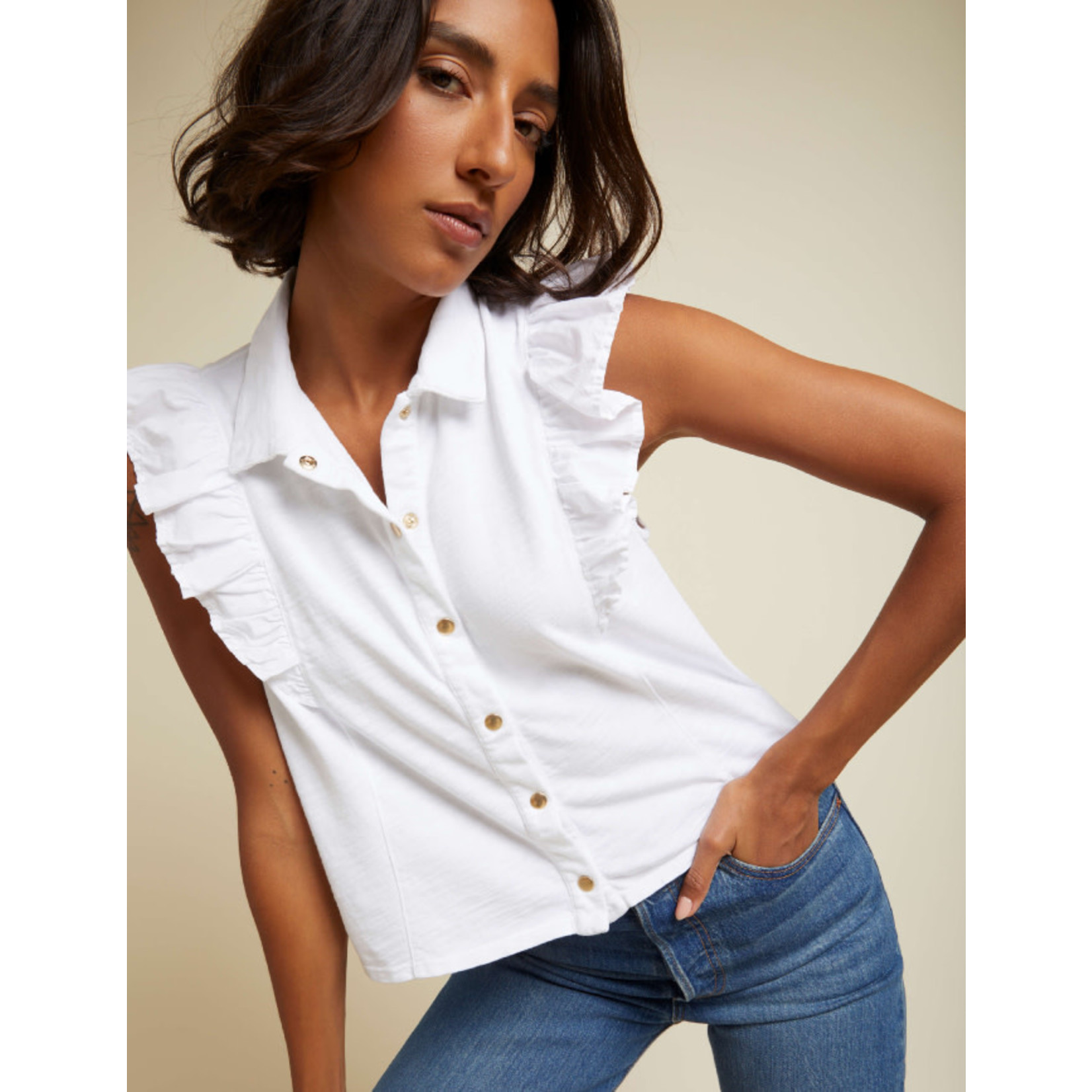 Nation Archer ruffle button up