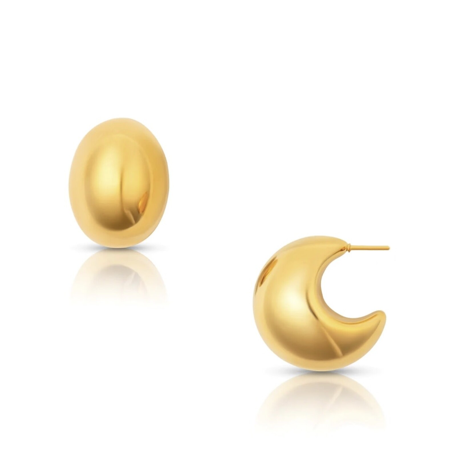 Ellie Vail Kane dome drop earring gold