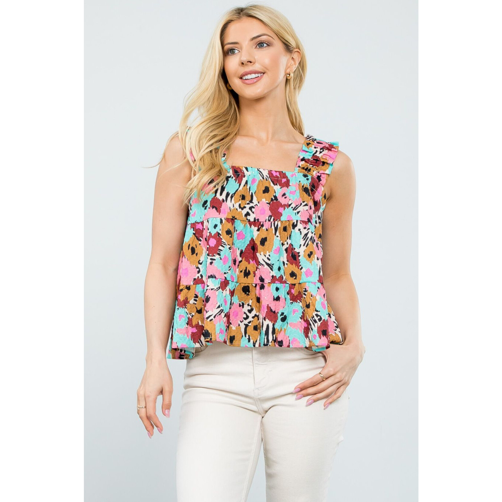 THML Sleeveless tiered top