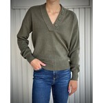 Lilla P Button Shawl Collar Sweater