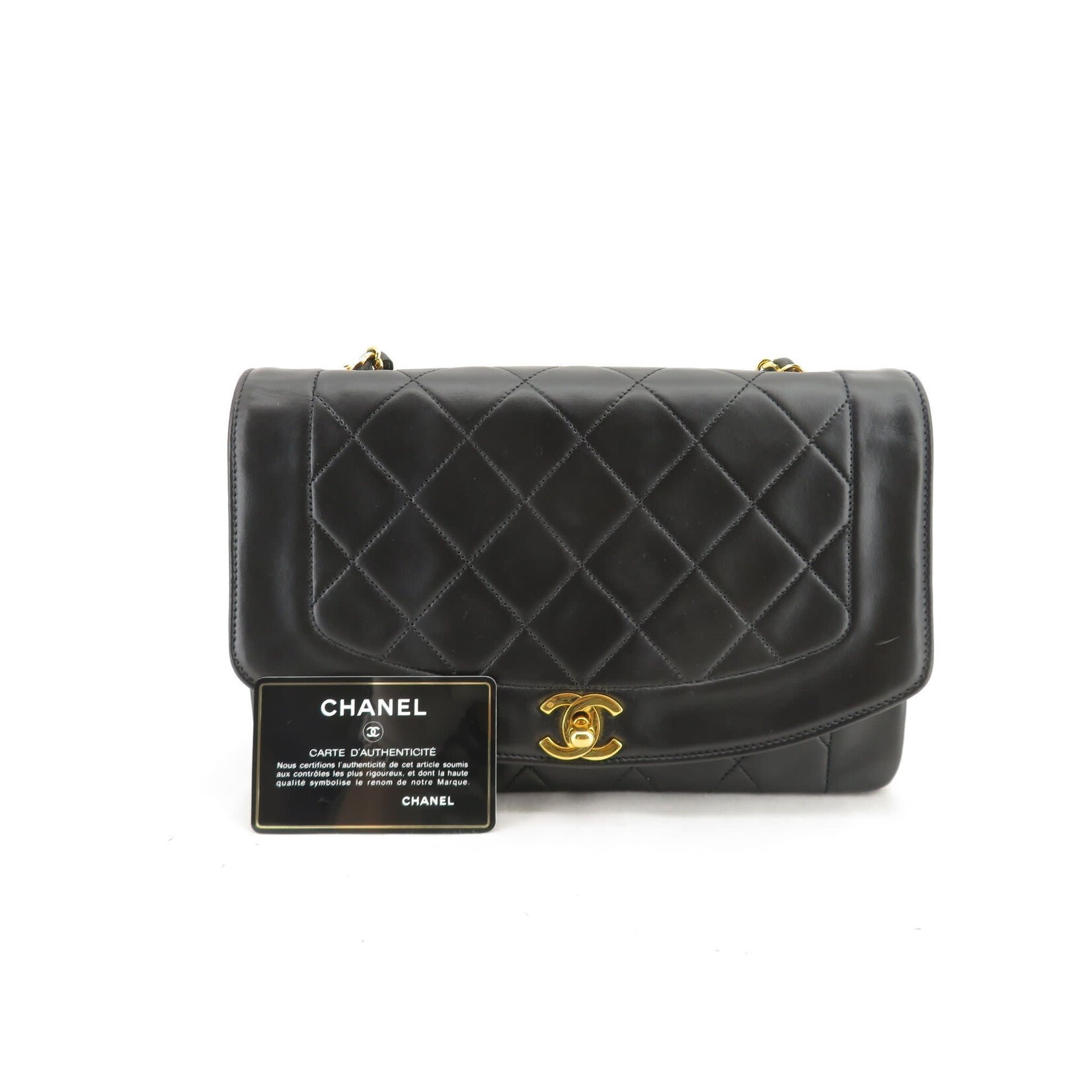 Chanel Chanel lamb skin quilted Diana flap bag
