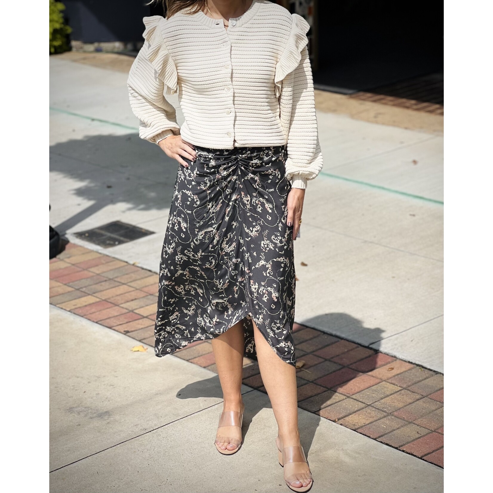 Berenice Middle Front Slit Skirt