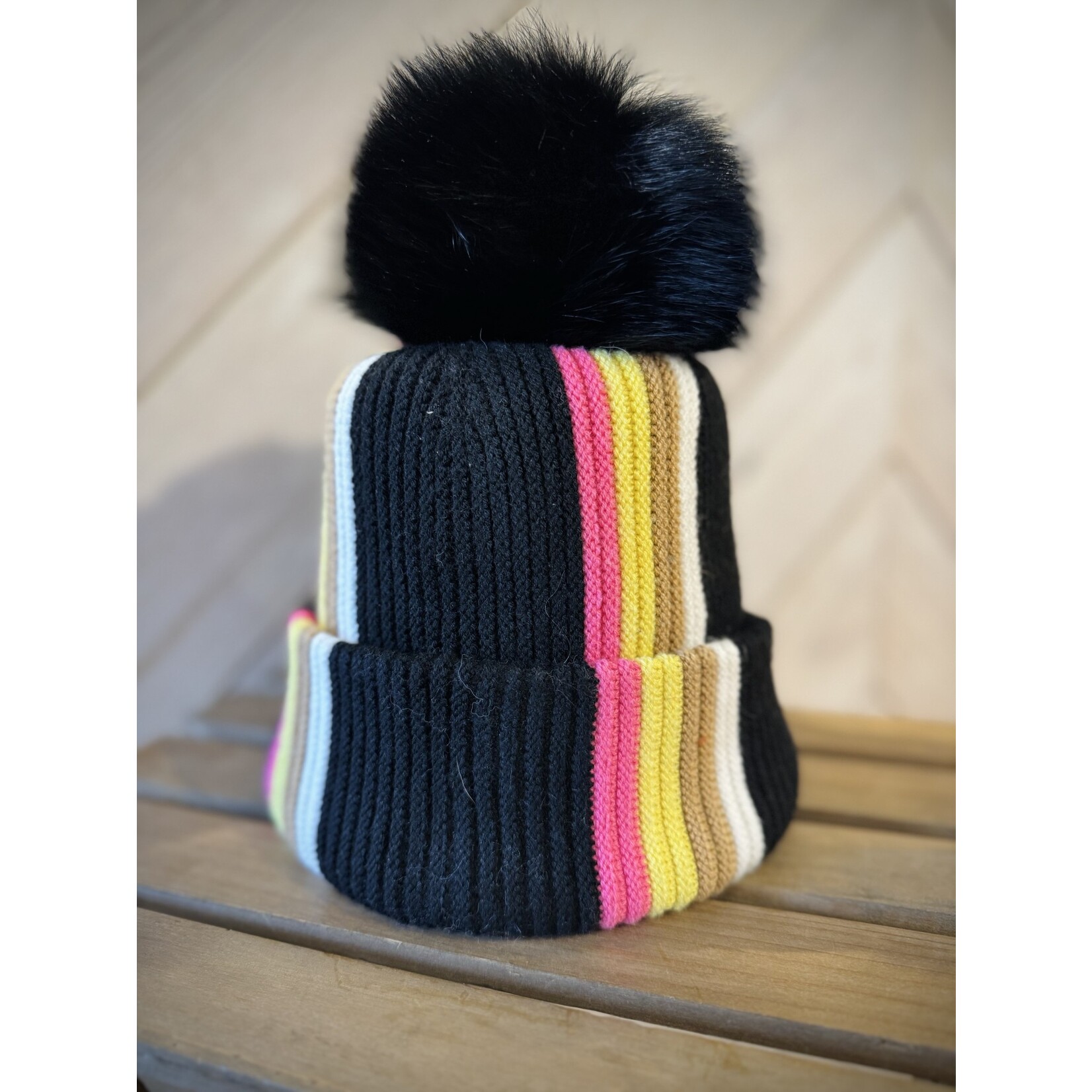 Mitchie's Matchings Hat with fur pom