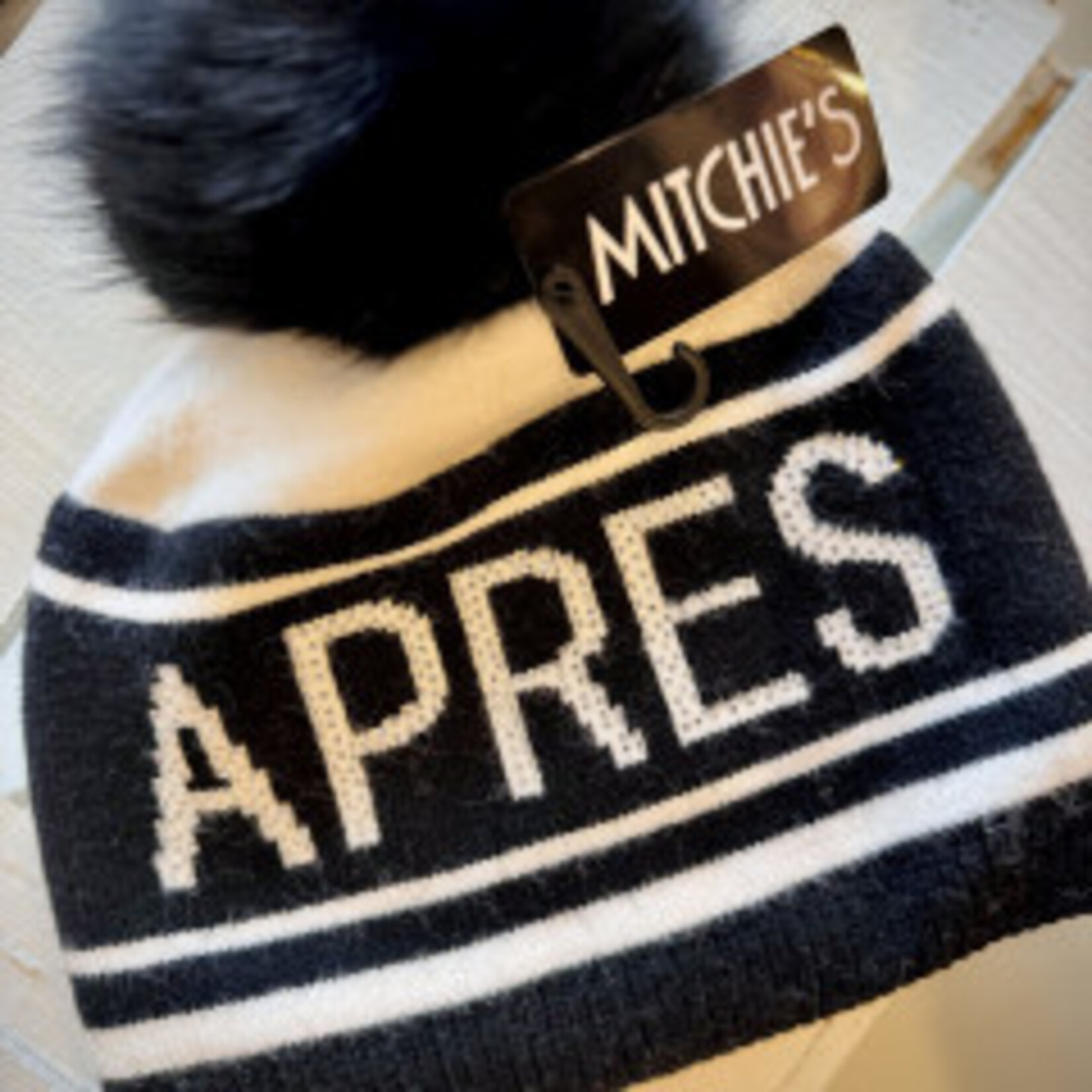 Mitchie's Matchings Hat with fur pom