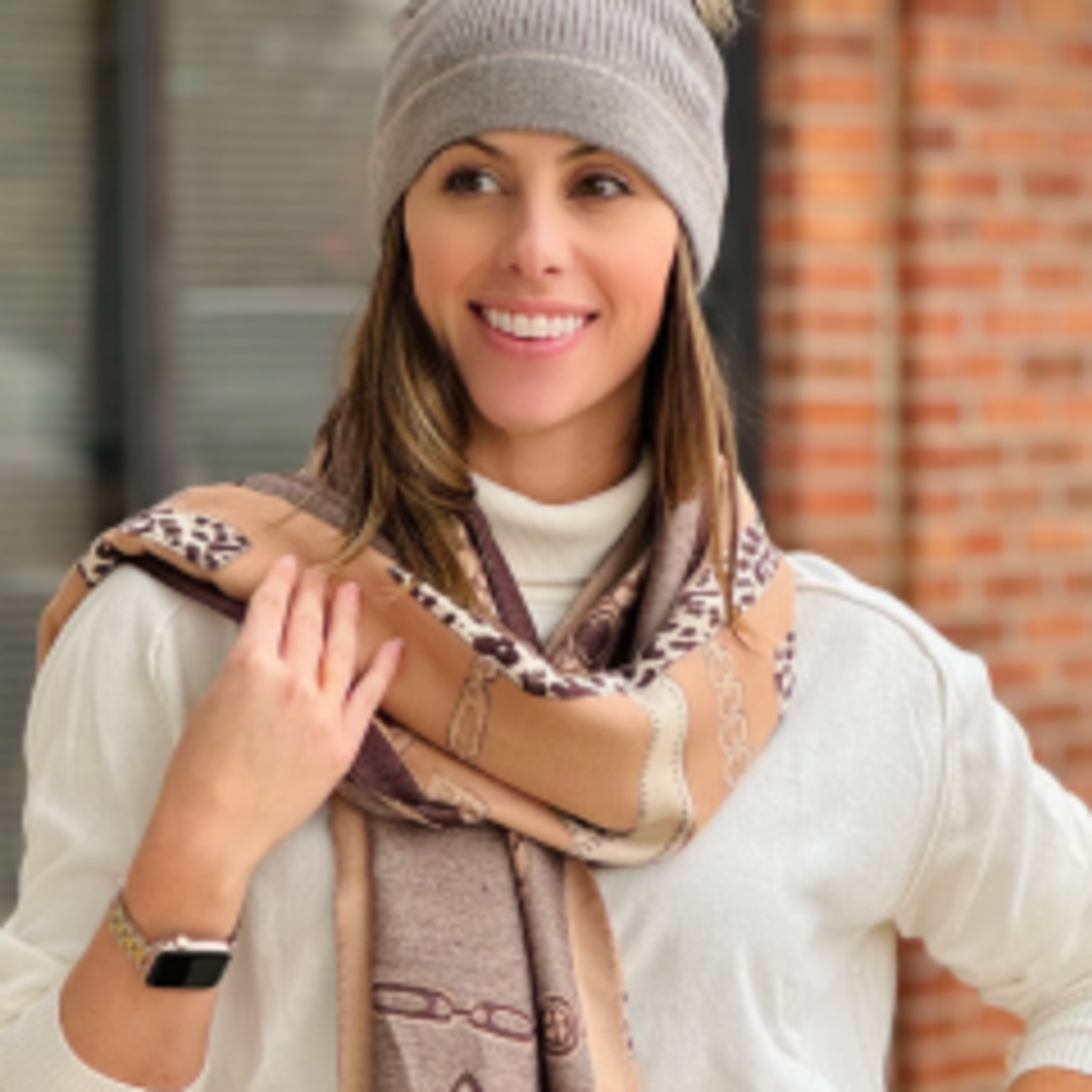 Mitchie's Matchings Hat with fur pom