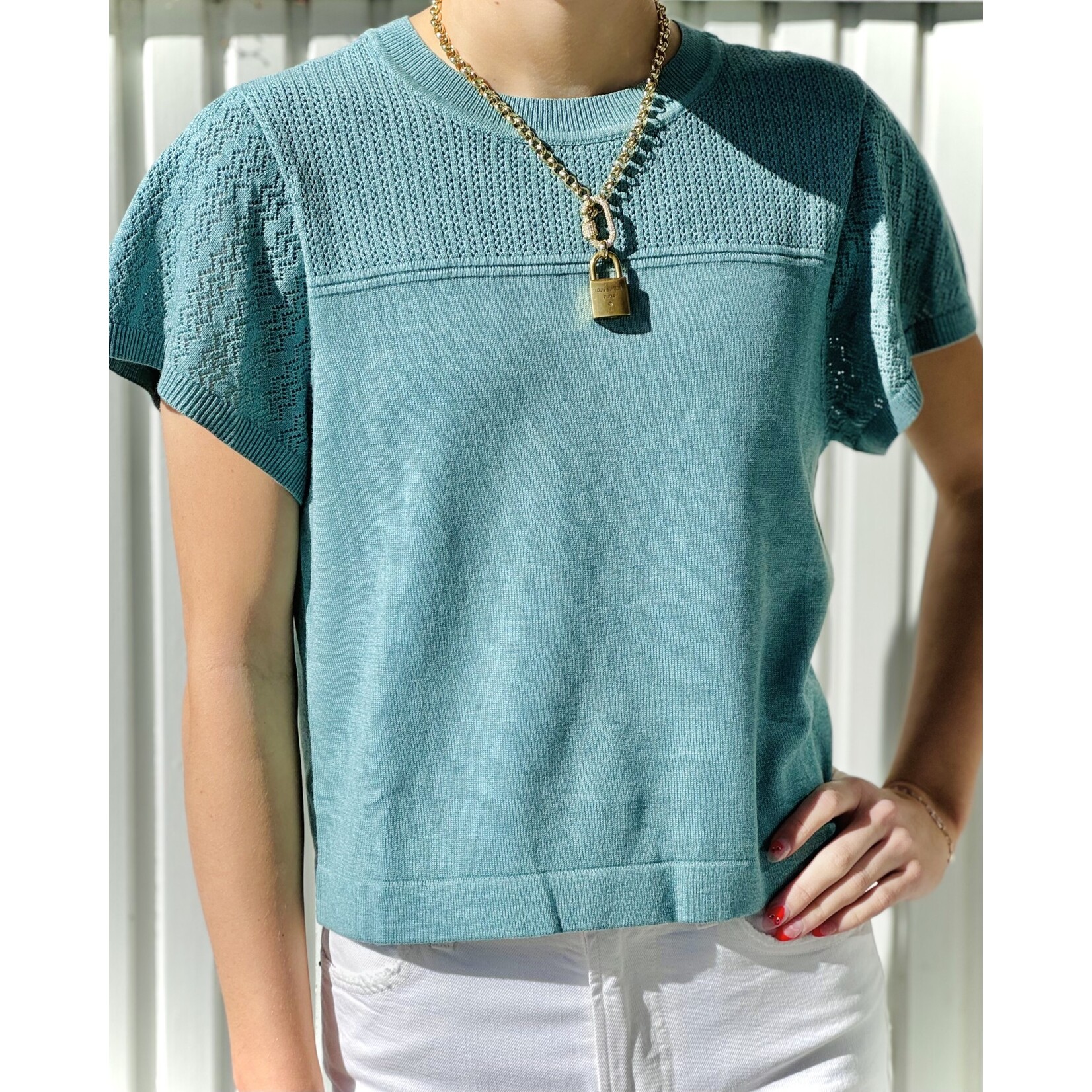 Lilla P Pointelle Crewneck sweater