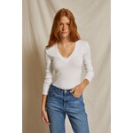 Perfect White Tee Viola V Neck Long Sleeve