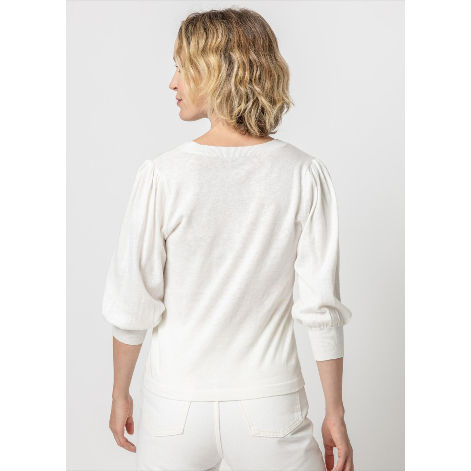 Lilla P Puff Sleeve V-Neck