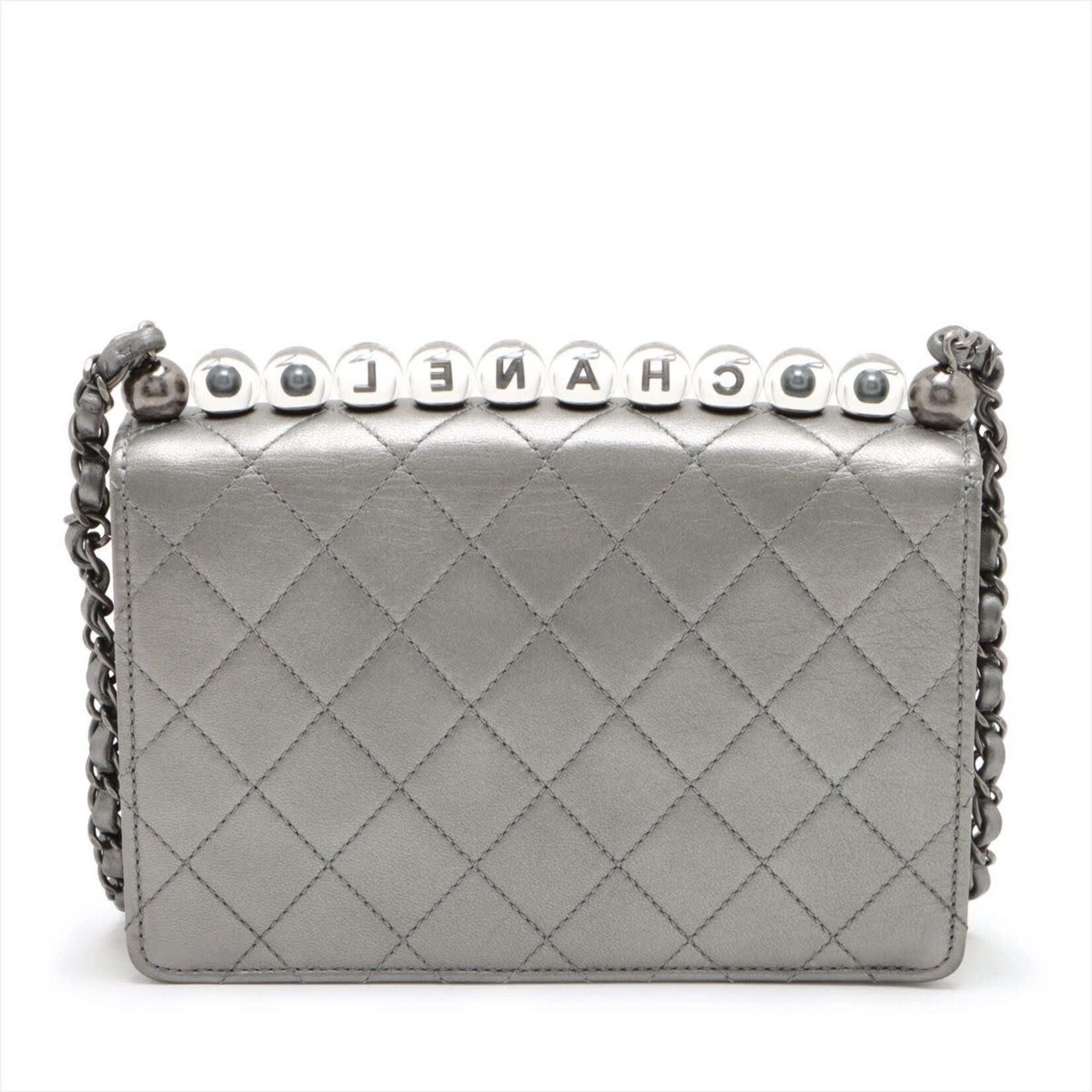 Authentic Chanel Quilted Chain Shoulder Bag