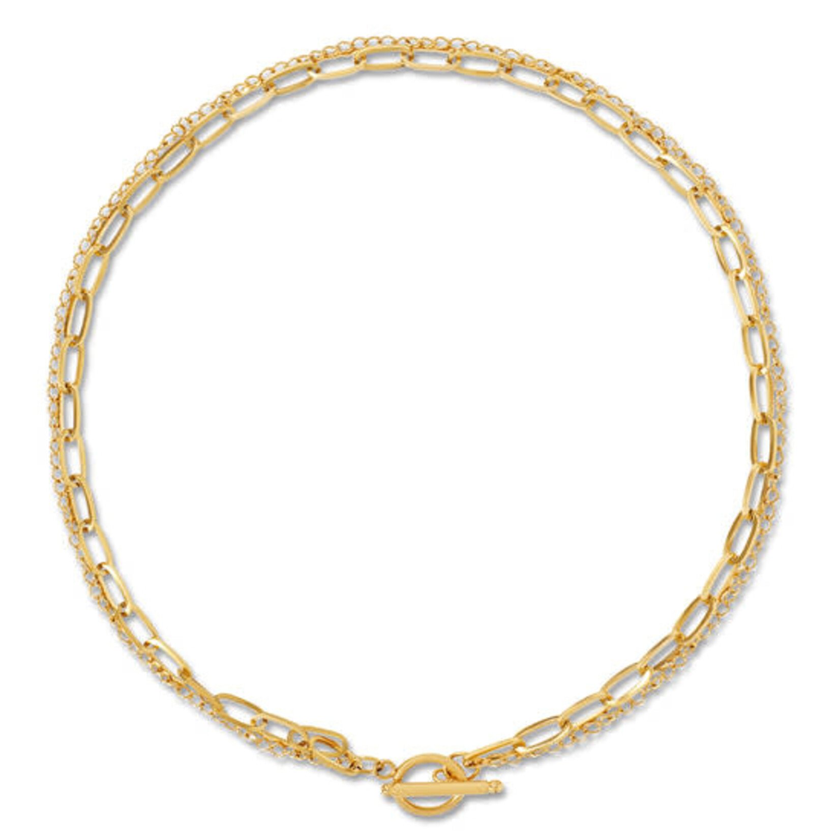 Ellie Vail Arden Double Chain Toggle necklace