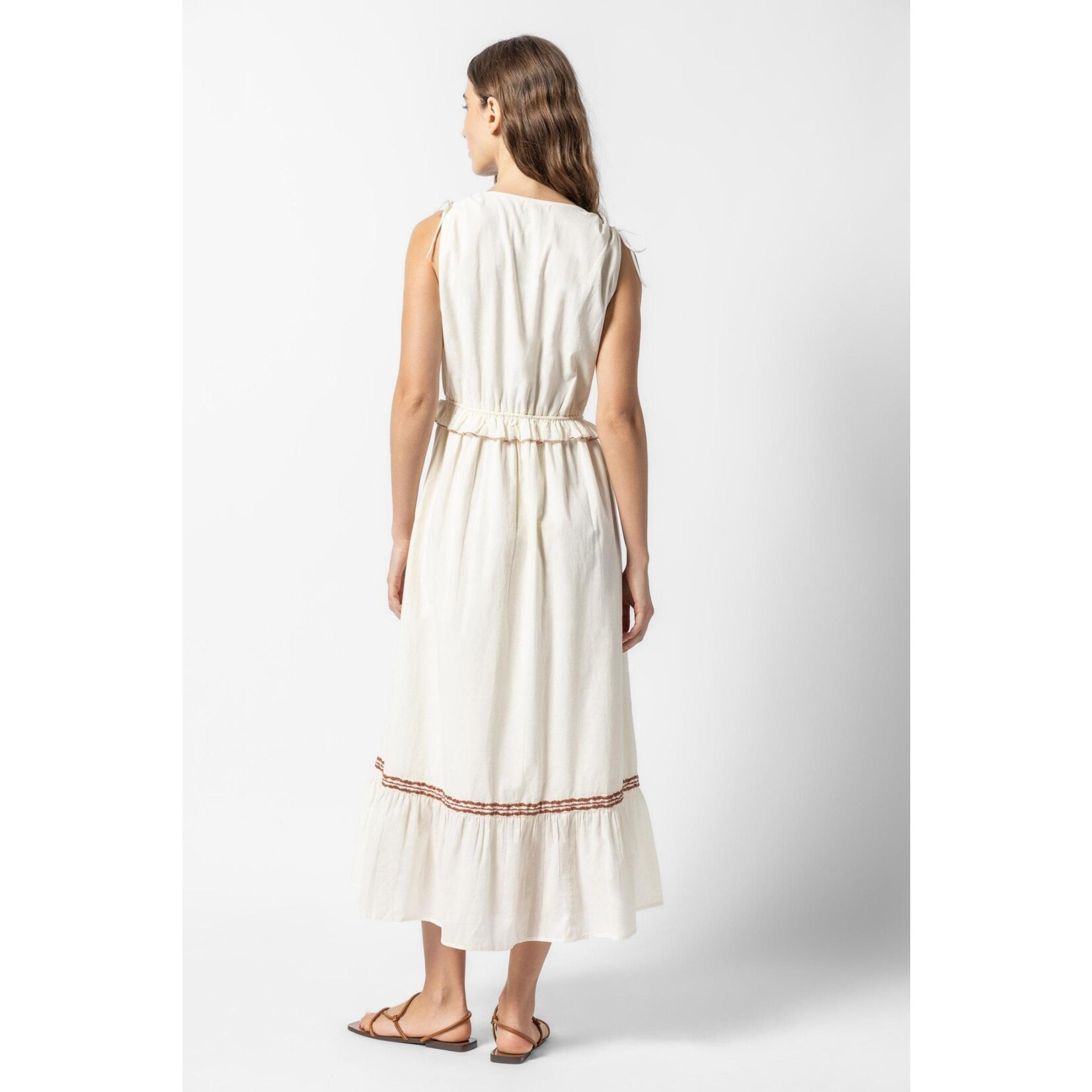 Lilla P Gathered Waist V-Neck Dress