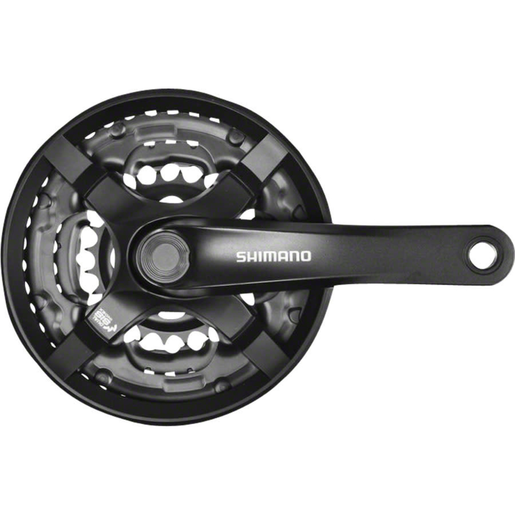 Ochtend Munching Alternatief voorstel Shimano Tourney FC-TY501 Crankset - 175mm, 6/7/8-Speed, 42/34/24t, Riveted,  Square Taper JIS Spindle Interface, Black - Esquina Bicycle Shop