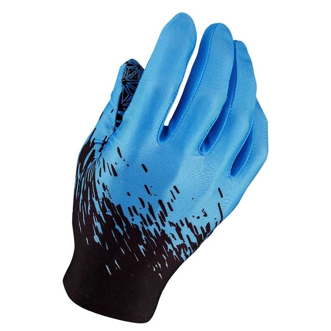 Supacaz Full Finger Gloves Neon Blue/Black S