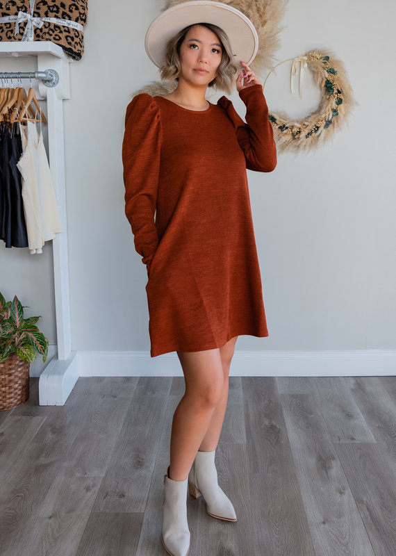 new in Darcy Puff Sleeve Dress