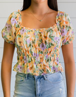 Coral Reef Puff Top